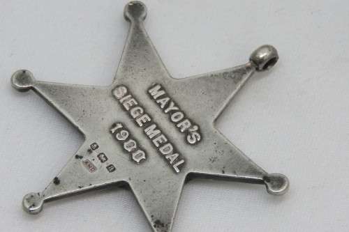 A KIMBERLY STAR 1899-1900 MAYORS SIEGE MEDAL SILVER HALLMARKS WITHOUT SUSPENSION BAR