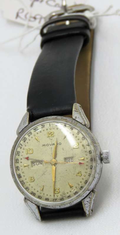 A RARE MOVADO "TRIPLE CALENDAR WATCH "  MANUAL WIND