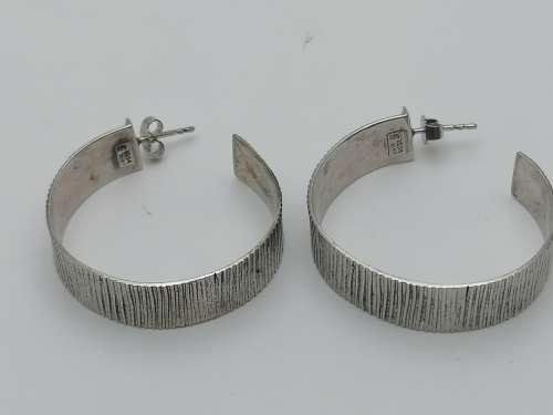 LARGE SILVER DESIGNER IOSIF EARR INGS