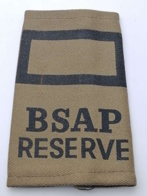 RHODESIAN B. S. A. P RESERVE SHOULDER TITLE M107