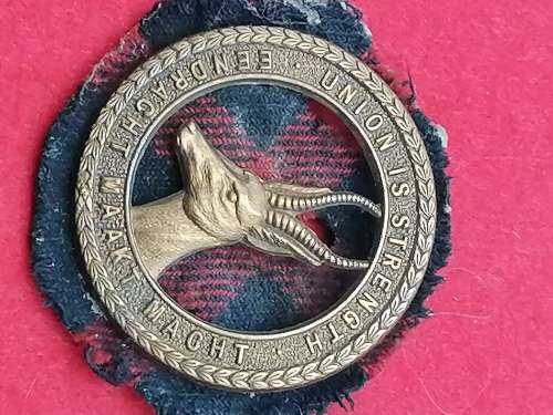 4 TH SOUTH AFRICAN INFANTRY BRASS CAP BADGE WORN 1915 - 1919