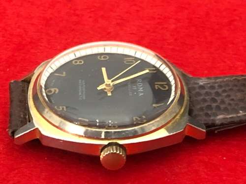 VINTAGE ROMA 17 JEWELS MANUAL ANTIMAGNETIC WATERPROOF WATCH