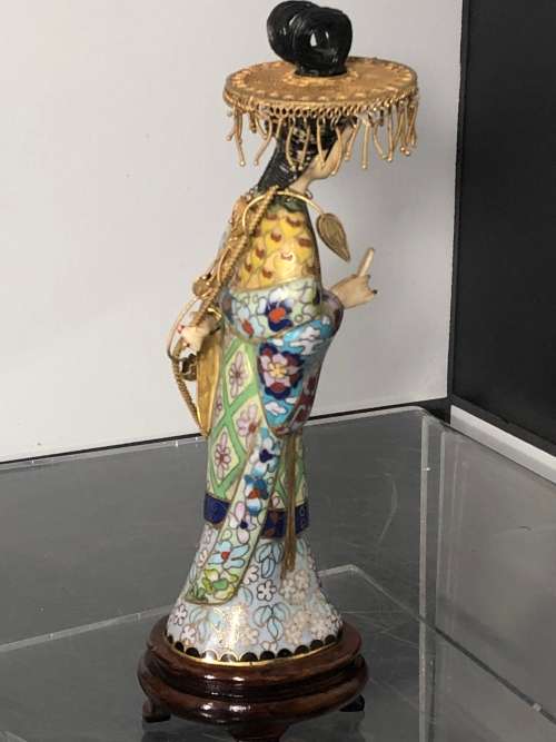CHINESE CLOISONNÉ FIGURINE