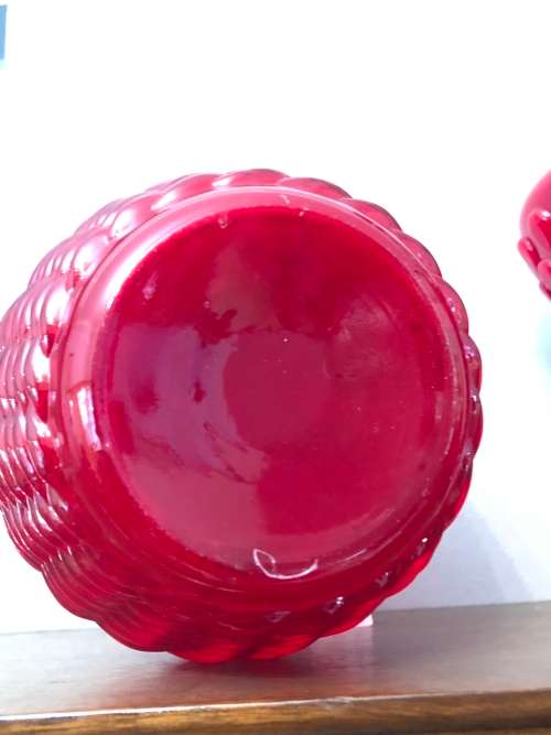 LARGE VINTAGE RED MURANO GLASS VASE