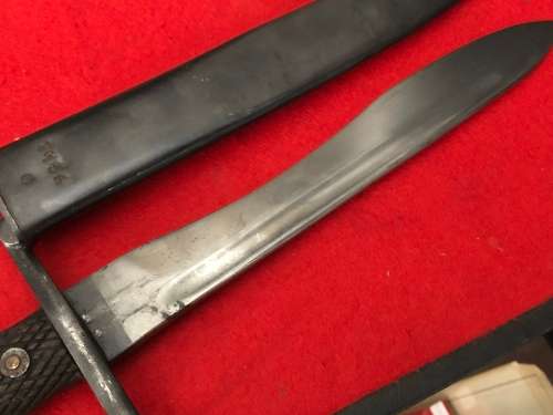 SPANISH MODEL 41 BOLO BAYONET WITH SCABBARD NUMBERS MATCHING