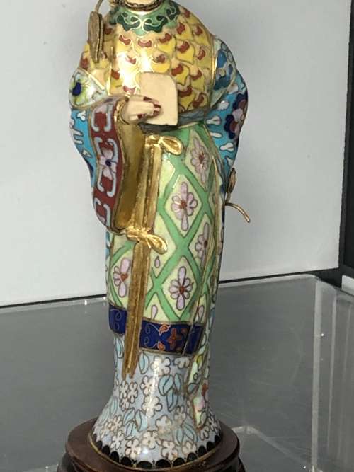 CHINESE CLOISONNÉ FIGURINE
