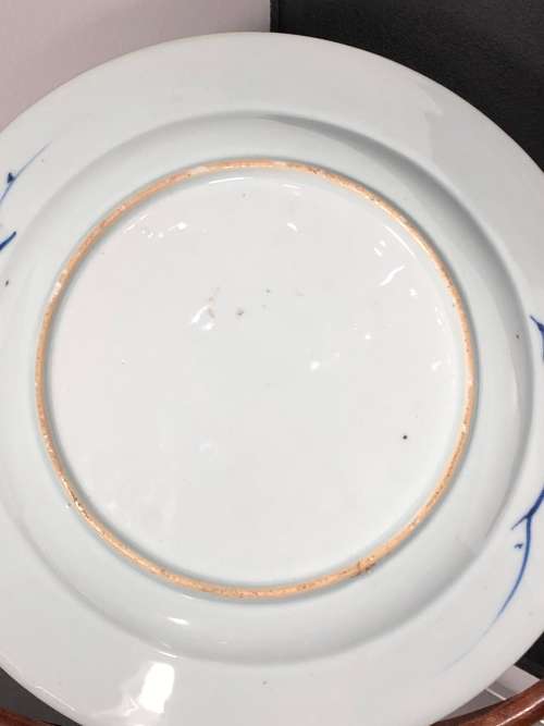 18th CENTURY ANTIQUE CHINESE BLUE AND WHITE PLATE