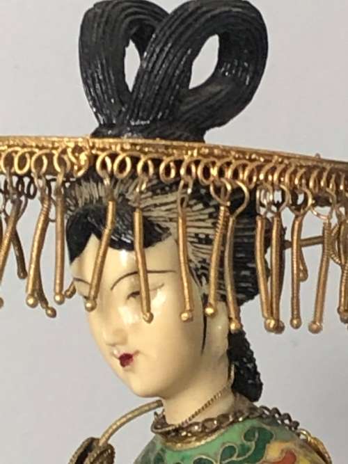 CHINESE CLOISONNÉ FIGURINE
