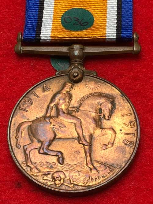 036) RARE BRONZE WW1 WAR MEDAL GIVEN TO PORTERS AND LABORERS -2393 G FARRUGIA MALTESE LABOUR CORE