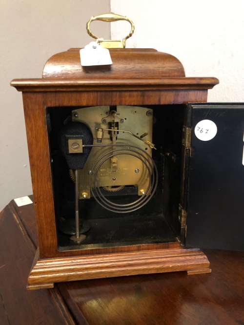 GOOD QUALITY SMITHS BRACKET  CLOCK IN WALNUT