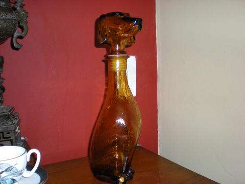 GLASS DOG BOTTLE