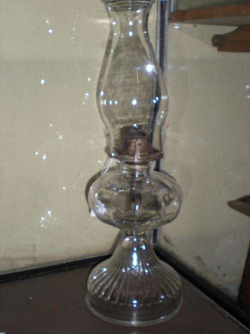 GLASS PETROL LAMP WITH FUNNEL