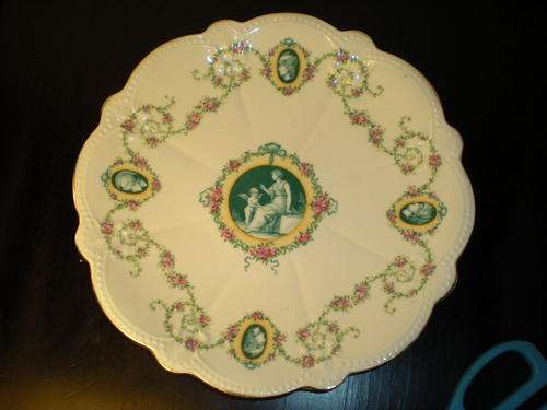 FRENCH PLATE WITH ''LADY WITH ANGEL'' DESIGHN