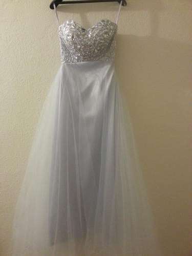 RHINESTONE FORMAL PALE LILAC BALLGOWN SIZE 6/ 30
