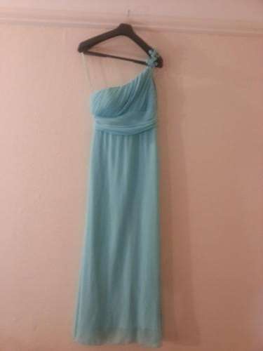 ONE SHOULDER PALE BLUE PARTY DRESS - SIZE 14