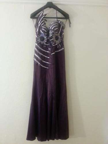 PURPLE APPLIQUE SHOW STOPPER FORMAL DRESS SIZE 10