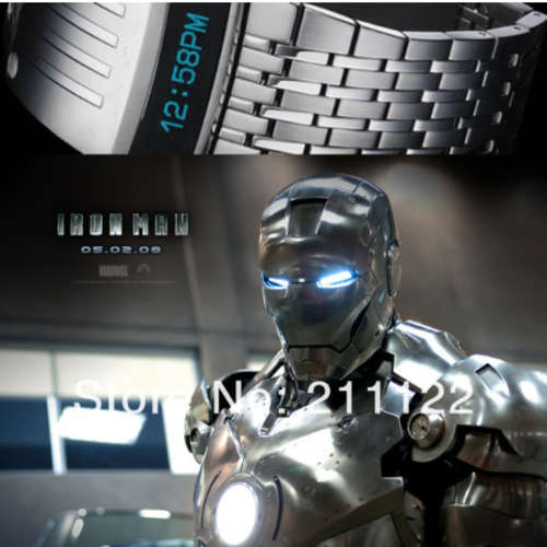 luxury LED Watch with Stainless Steel fashion men watch