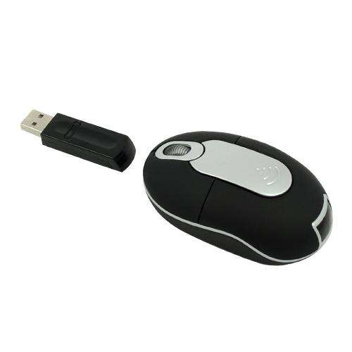 Black Mini Cordless Mouse for Laptop USB 2.0 27M
