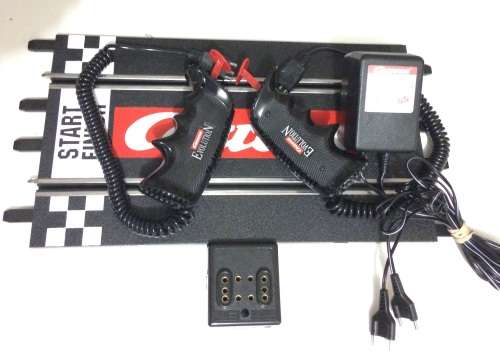 CARRERA 20709 CONTROLLER X 2 / TRANSFORMER + START / FINISH  TRACK - WORKING