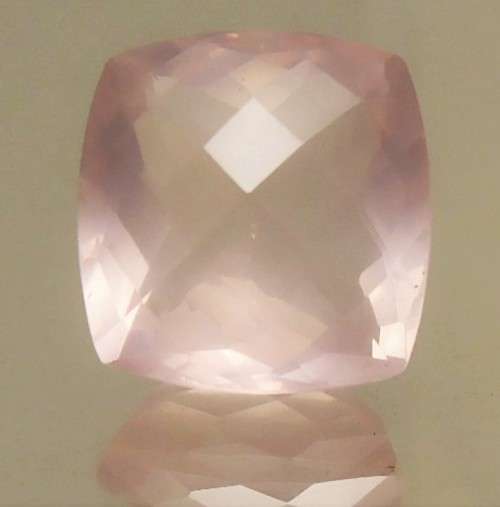 Natural Rose Quartz, Checkerboard Cushion,  5.80 ct.