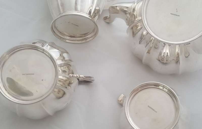 Hallmarked Silver Tea Set , Maker - Adie Brothers Ltd, Birmingham, 1949/50