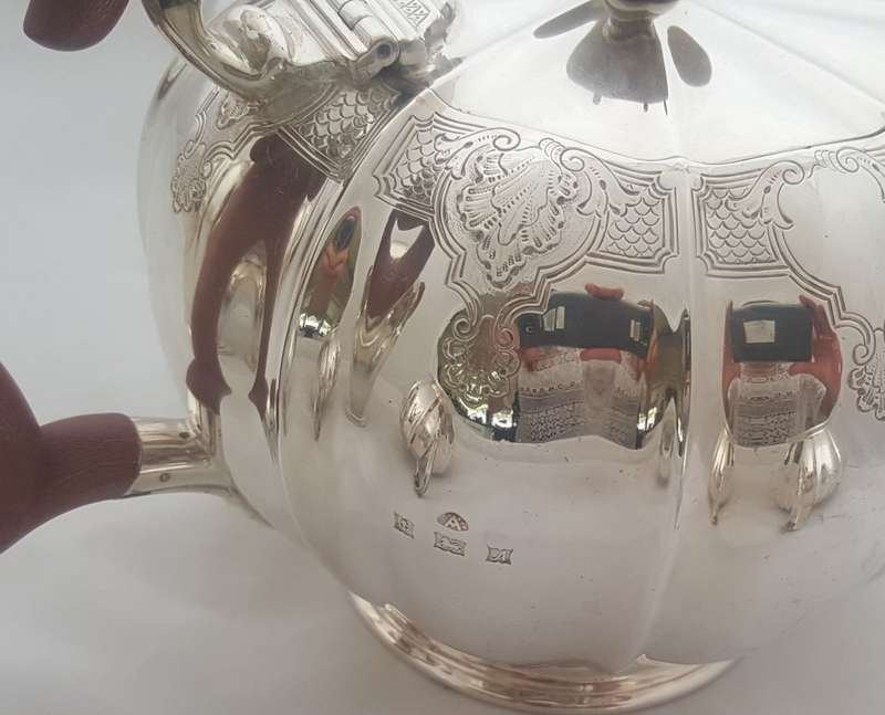 Hallmarked Silver Tea Set , Maker - Adie Brothers Ltd, Birmingham, 1949/50