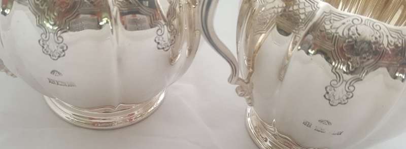 Hallmarked Silver Tea Set , Maker - Adie Brothers Ltd, Birmingham, 1949/50