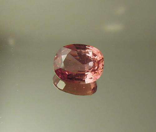 CERTIFIED NATURAL SALMON PINK SAPPHIRE, Mixed Oval, 2.15 ct.