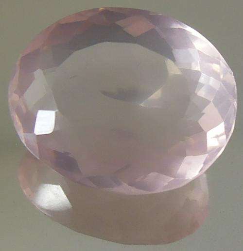 Natural Rose Quartz, Oval Faceted, 7.13 ct.