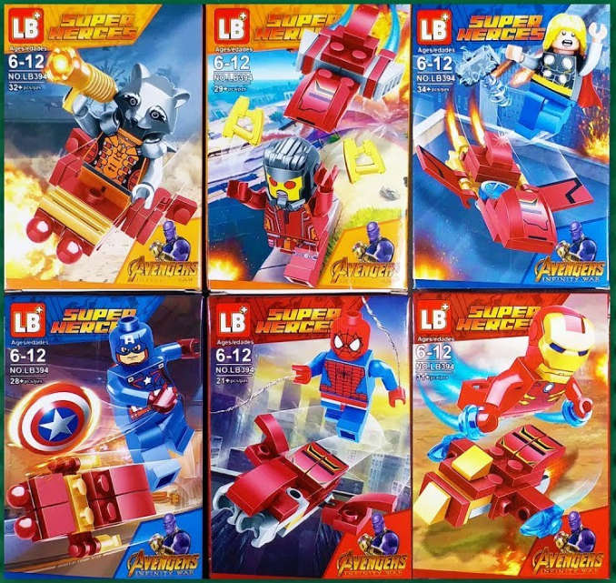*LB+ Brand* Super Heroes Avengers Minifigures (6 pcs set)