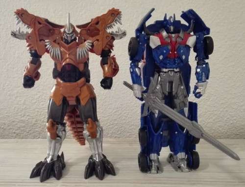2 Transformers Flip & Change - Grimlock & Optimus Prime