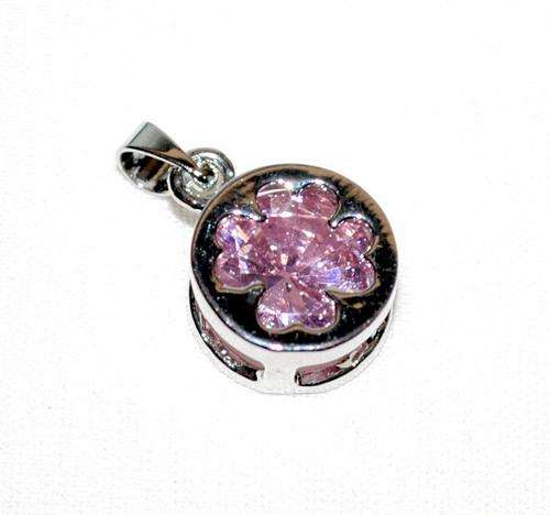*** BEAUTIFUL PINK CUBIC ZIRCONIA PENDANT