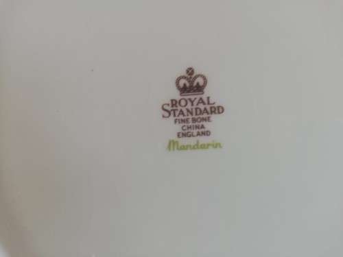 X4 Tea Cup and Saucer - Royal Standard Fine Bone China Engalnd - Mandarin