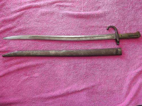 A French Sword Bayonet for Chassepot rifle,1866