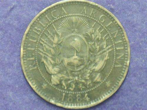 A Republic of Argentina Two Centavos 1884