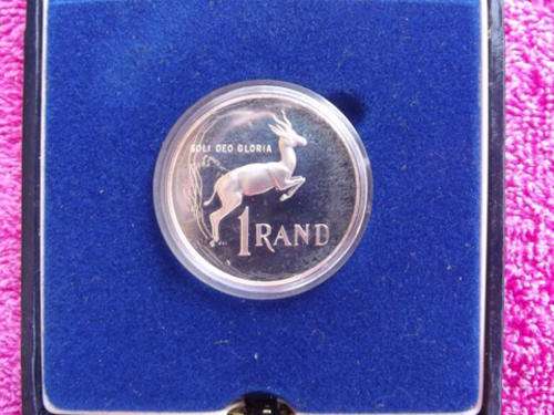 A  1990 SAM Proof Silver One Rand