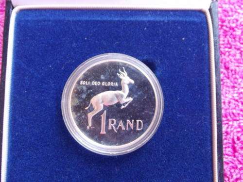 A 1989 SAM Proof Silver One Rand