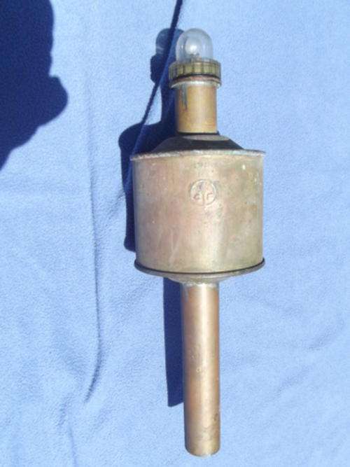 A Vintage Light Brass Buoy Lamp