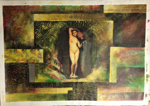 Oil Painting on 100x68cm unstretched canvas