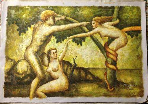 Oil Painting on 100x68cm unstretched canvas