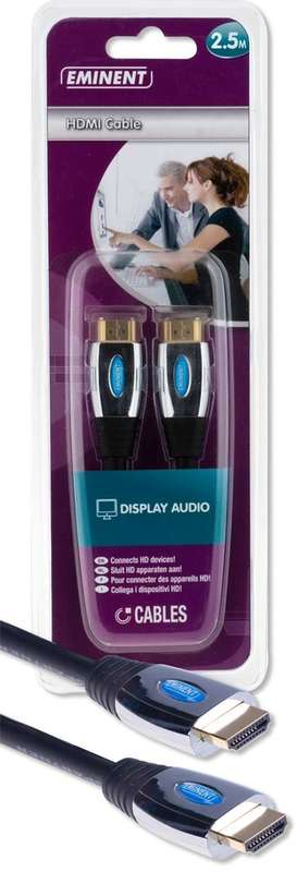 EMINENT High Quality Gold Plated HDMI 2.5 Mtr Cable