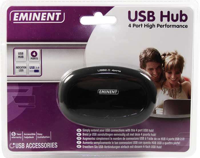 EMINENT High Quality 4 Port USB Hub (Brand New)