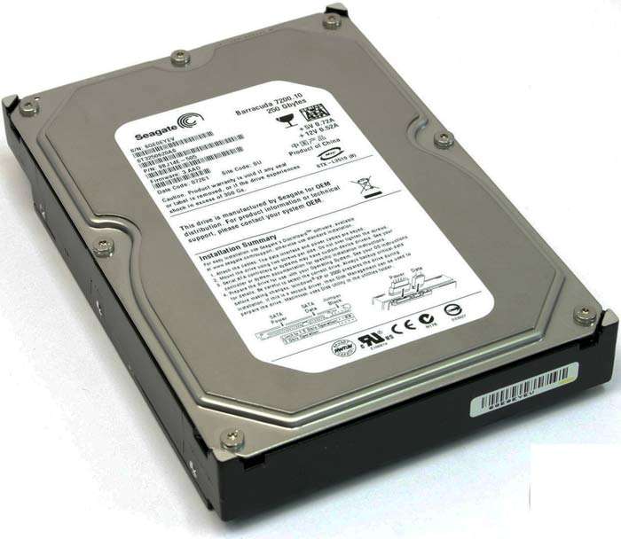 SEAGATE BARRACUDA {{250GB}} SATA 3.5" 7200RPM HARD DISK
