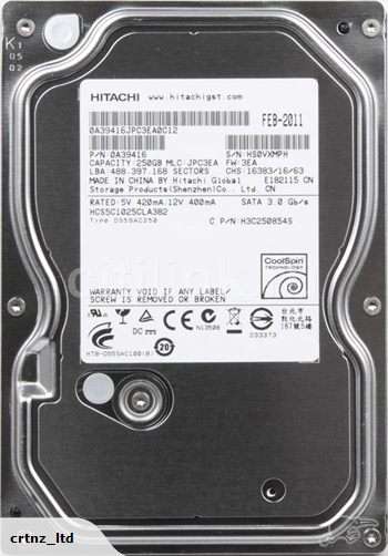 HITACHI  250GB 7200RPM SATA HARD DRIVE