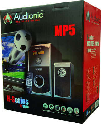 AUDIONIC HS-9000 MP5 VIDEO PLAYER, 2.1 SPEAKERS, TOUCH BUTTONS, FM RADIO, USB &SD READER