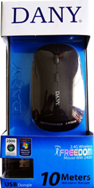 DANY  FREEDOM 2.4GHz WIRELESS 2000 DPI MOUSE (BRAND NEW)