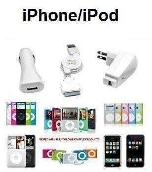 iPOD / iPHONE 3in1 USB TRAVEL & SYNC POWER PACK (BRAND NEW)