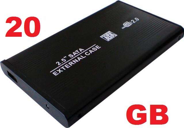 HITACHI {{20GB}} TRAVELSTAR 2.5" HARD DISK WITH USB EXTERNAL CASE