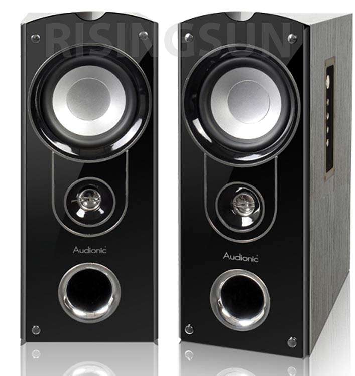 AUDIONIC *CLASSIC 5* 50W RMS SPEAKERS WITH BUILTIN MP3 PLAYER, FM RADIO, REMOTE, CARD READER