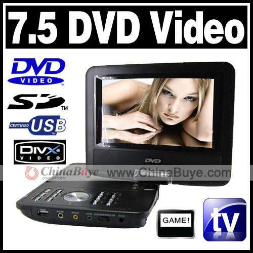 DANY 7.5" PORTABLE MEDIA CENTRE [[ TV ]] DVD, AUDIO, GAMES, RECHARGABLE BATTERY, REMOTE (BRAND NEW)